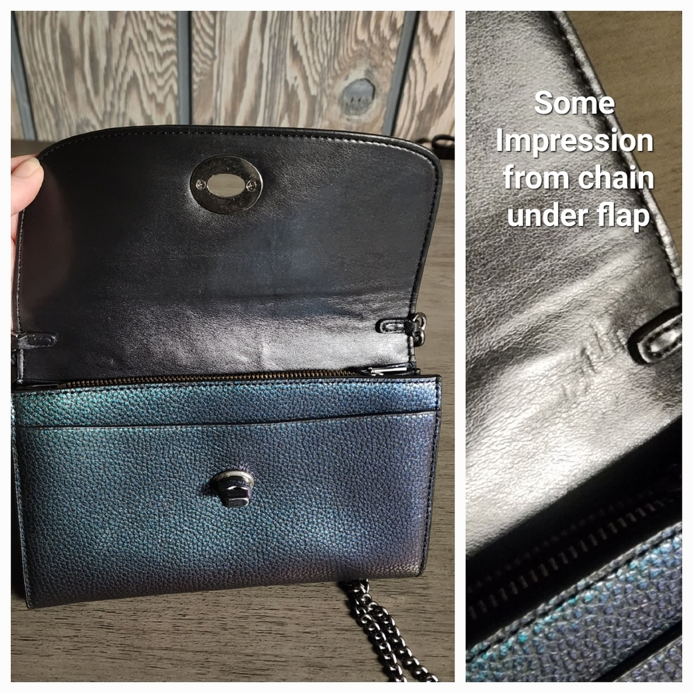 Coach Hologram Turnlock Flap Crossbody/Wristlet - Picture 8 of 10